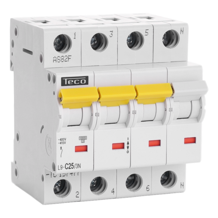 Sicherungsautomat Teco 3N 25A 10kA Kurve C