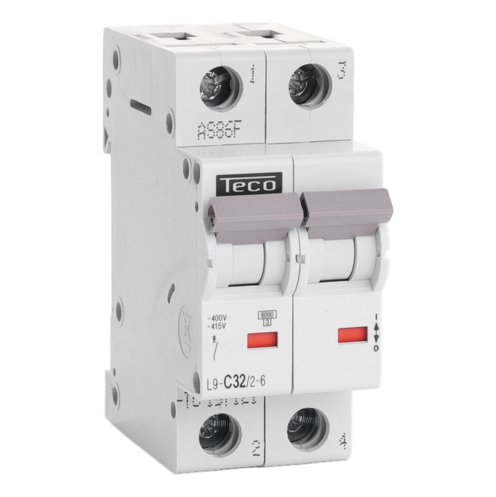 Automaat Teco 2P 32A 6kA Curve C