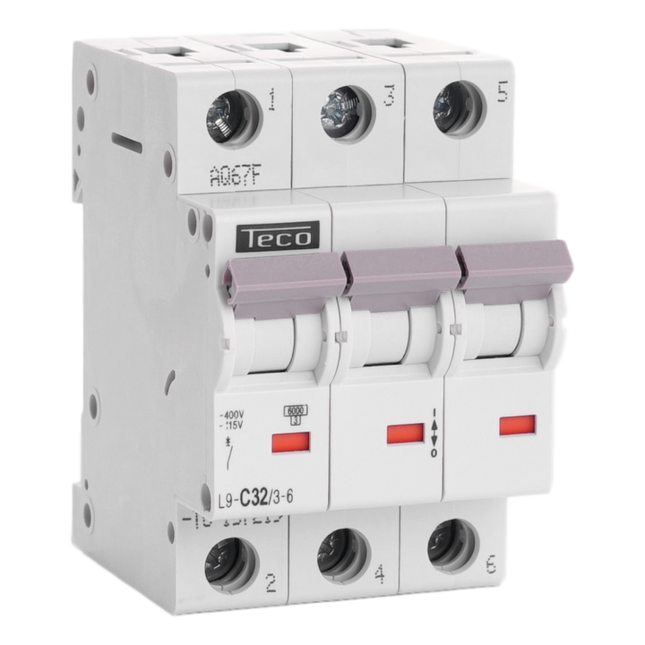 Automaat Teco 3P 32A 6kA Curve C