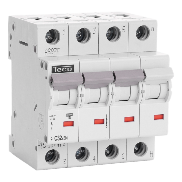 Sicherungsautomat Teco 3N 32A 10kA Kurve C
