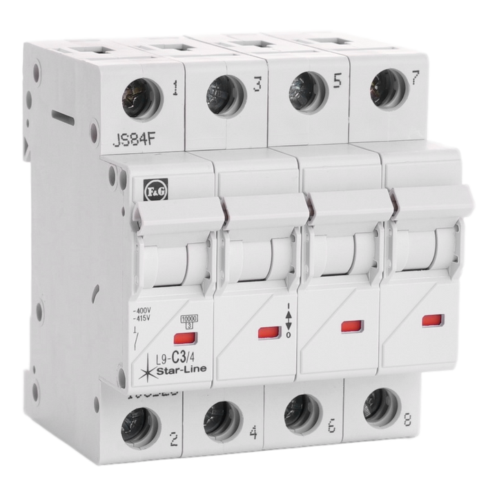 Disjoncteur Teco 4P 3A 10kA Courbe C