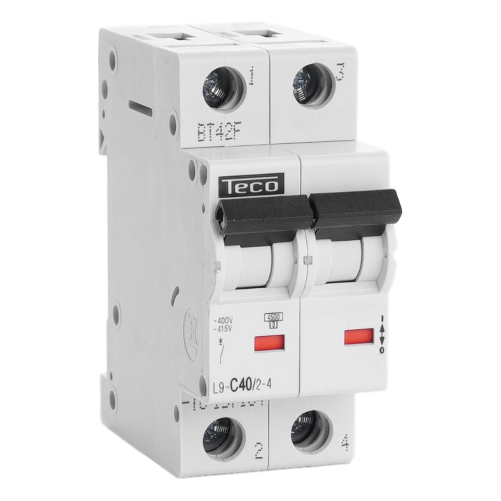 Disjoncteur Teco 2P 40A 4,5kA Courbe C