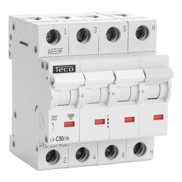 Disjoncteur Teco 3N 50A 10kA Courbe C