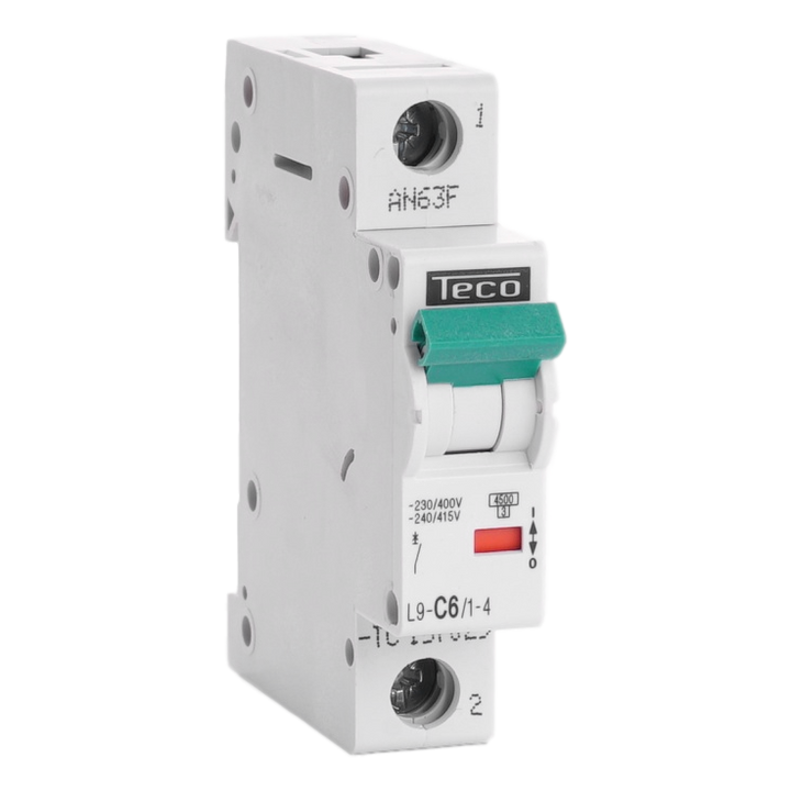 Automaat Teco 1P 6A 4.5kA curve C