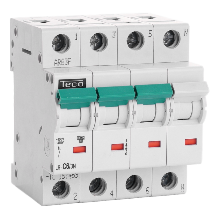 MCB Teco 3N 6A 10kA Curve C