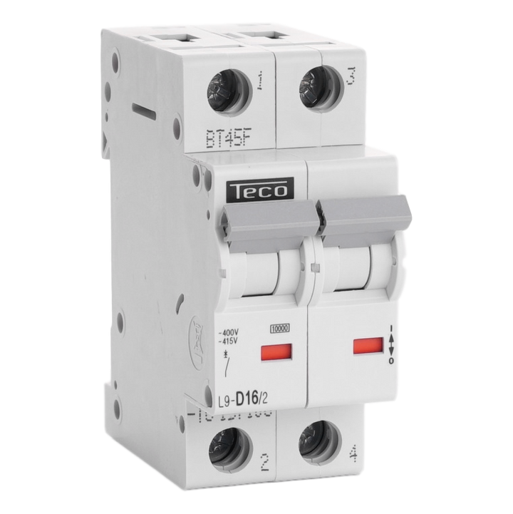 Sicherungsautomat Teco 2P 16A 10kA Kurve D