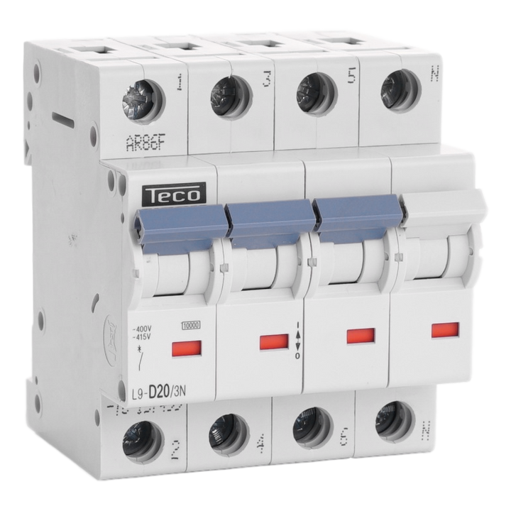 Sicherungsautomat Teco 3N 20A 10kA Kurve D