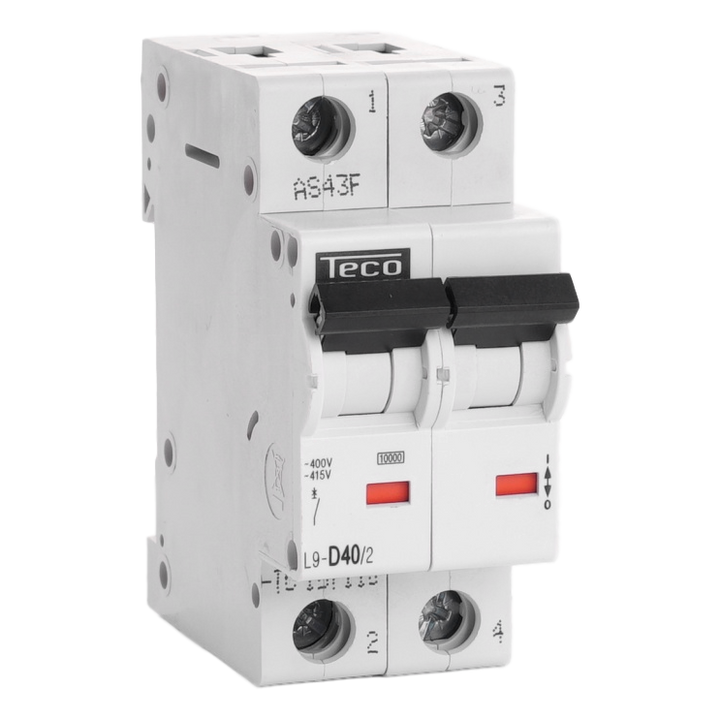 Automaat Teco 2P 40A 10kA Curve D