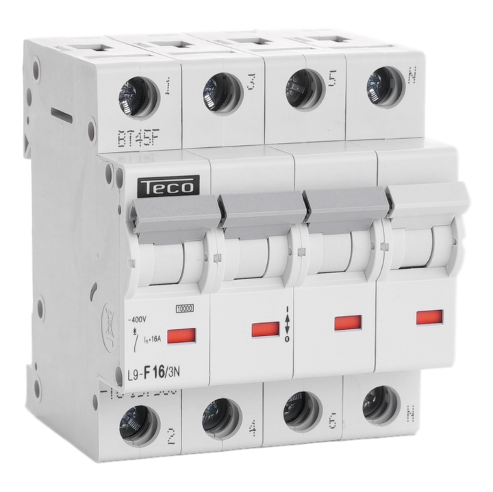 Disjoncteur Teco 3N 16A Courbe F NBN C 61142