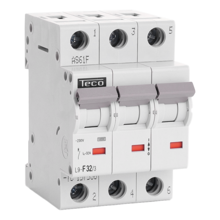 Disjoncteur Teco 3P 32A Courbe F NBN C 61142