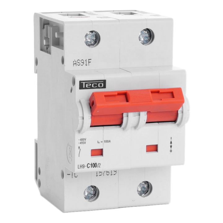 Sicherungsautomat Teco 2P 100A 20kA Kurve C