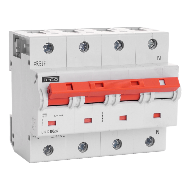 Disjoncteur Teco 3N 100A 15kA Courbe D