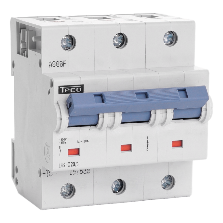 Disjoncteur Teco 3P 20A 25kA Courbe C