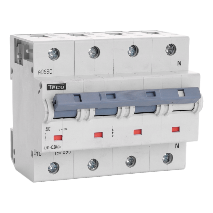 Disjoncteur Teco 3N 20A 25kA Courbe C