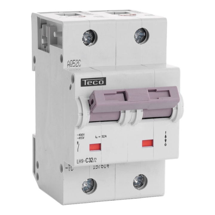 Disjoncteur Teco 2P 32A 25kA Courbe C