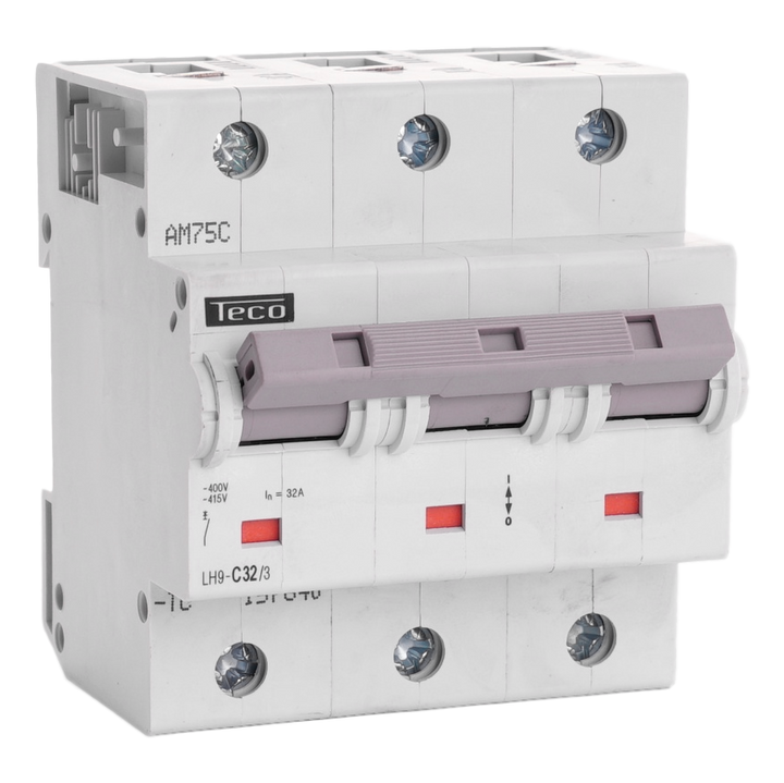 Disjoncteur Teco 3P 32A 25kA Courbe C