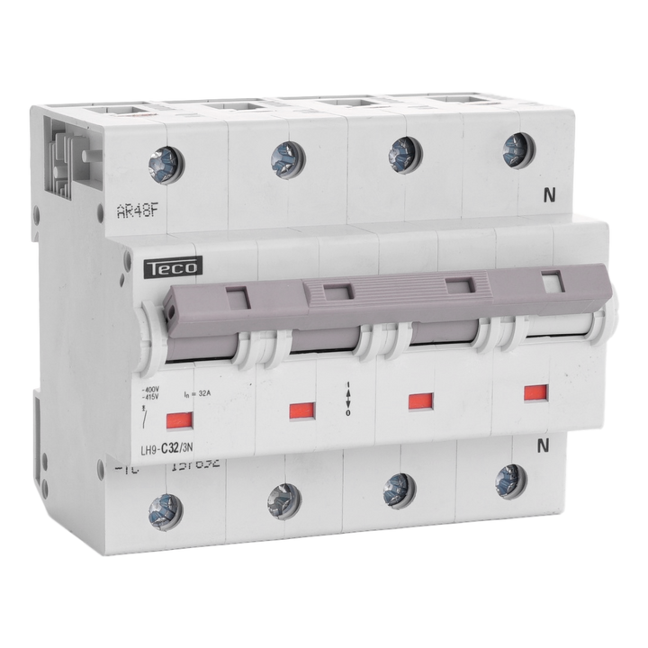Disjoncteur Teco 3N 32A 25kA Courbe C