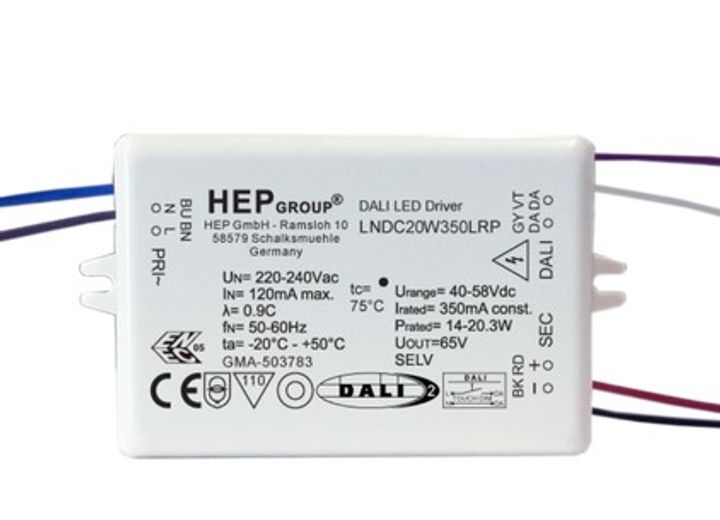 DALI Dimbare LED driver 500mA 20W NAULA