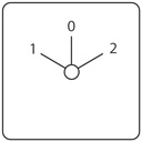 Reversing switch 3-pole for reversing of three-phase