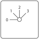 3-standenschakelaar met 0-positie (22.5mm)