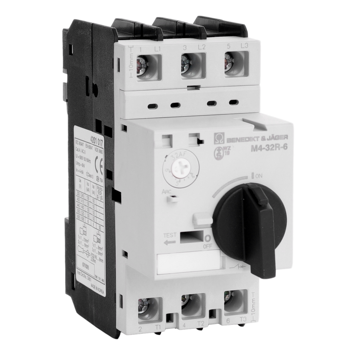 Motorbeveiligingschak. Instelb.: 4-6A 100kA