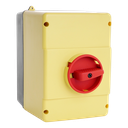 Boîtier apparent rouge/jaune IP65 pour M4 32R
