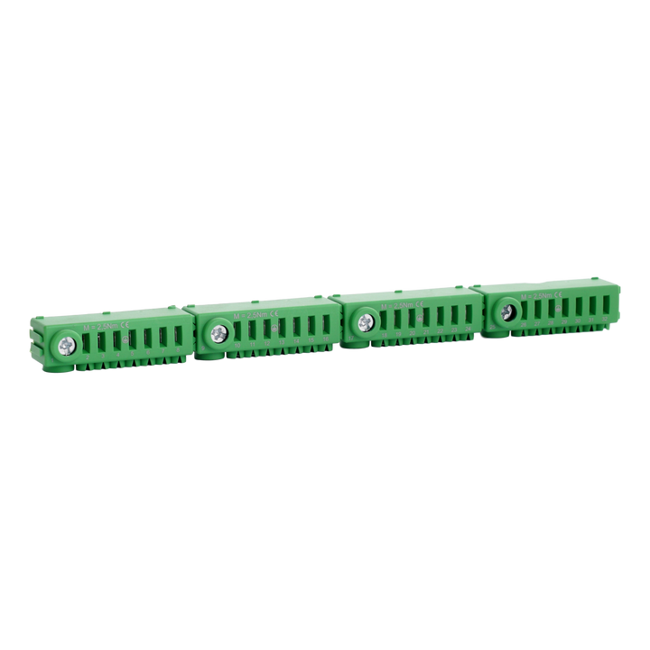 Groene aardrail zonder schroeven Conexbox 4x25 + 28x4mm²