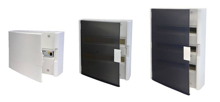 Conexbox IP40 Anschlusskasten 2 Reihe 40 Module Tür Transp.