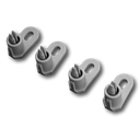 Pattes de fixation murales (4pcs) cubo o 19 x 40 x 35,5