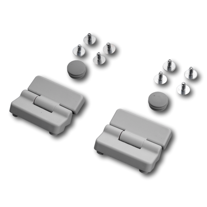 Charnières (2x) + Bouchon CUBO O/C/P/W 40 x 50 x 16,5