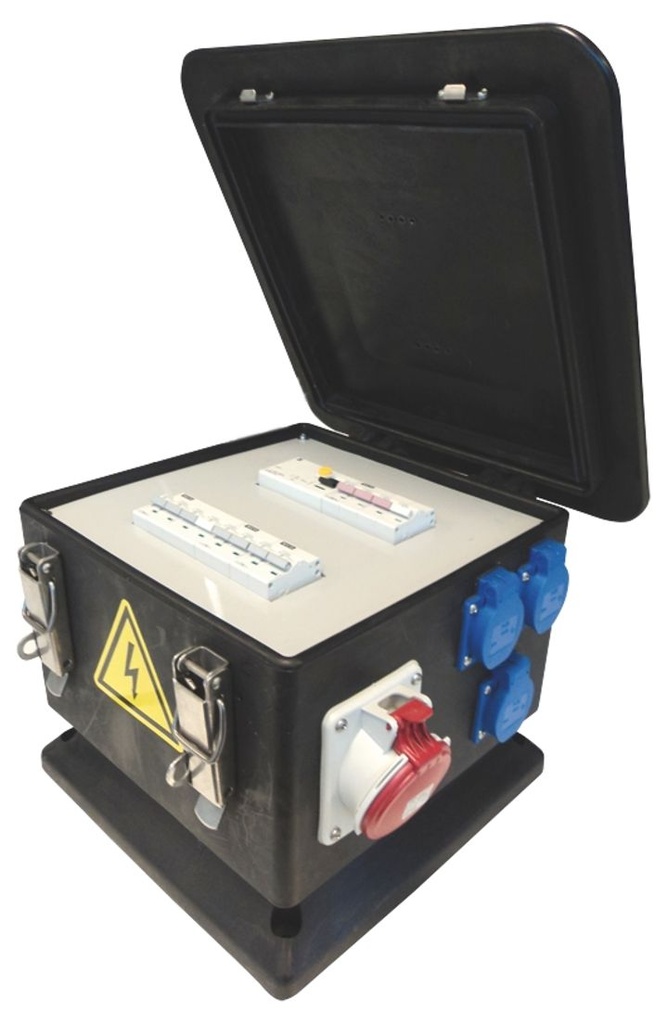 Coffret de distr. en caoutchouc 32 A