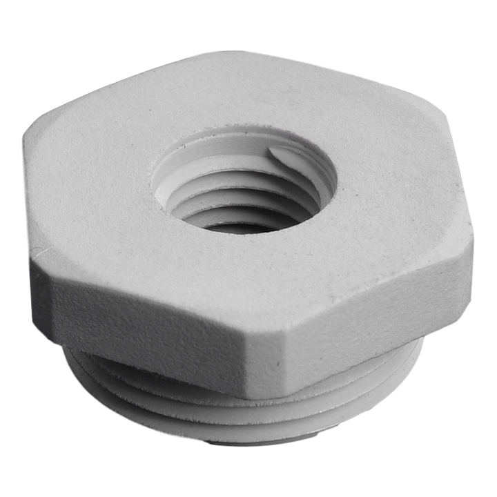 Kunststof reductie schroefdraad: 25mm-12mm