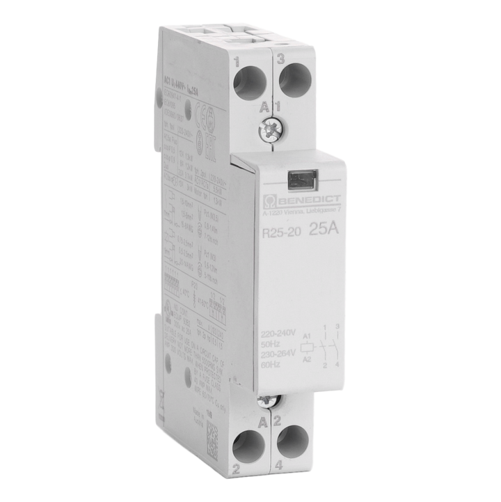 Contacteur modulaire 25A 220-240V 50Hz 2no