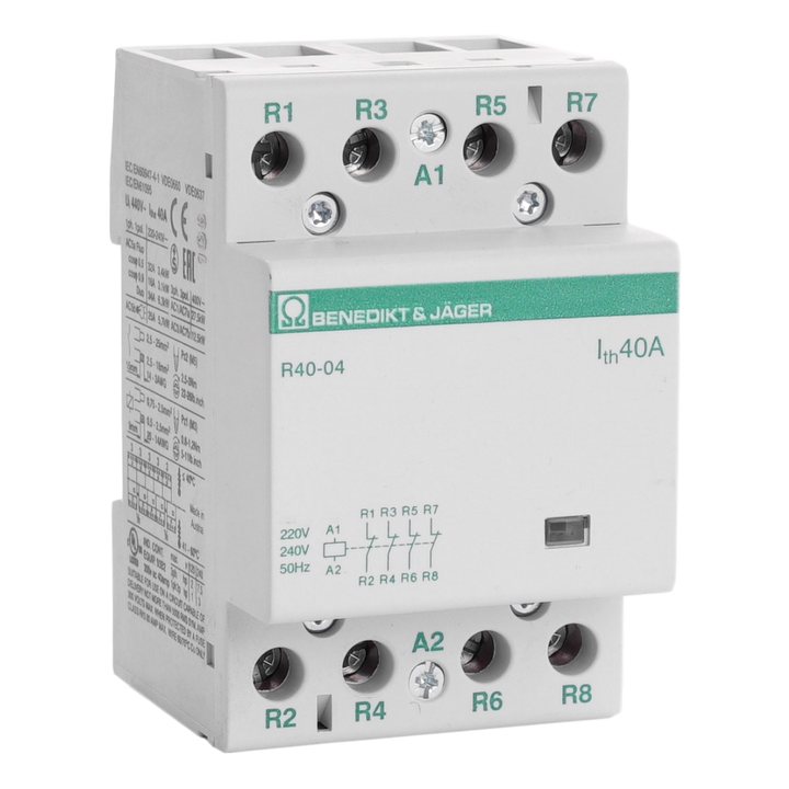Modulaire contactor B&J 40A 230VAC 4NG