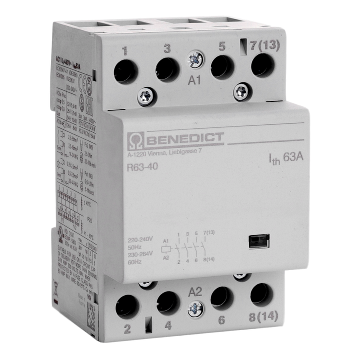 Contacteur modulaire  63A 230VAC  4NO