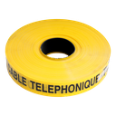 Ruban avert. 0,15mmx40mmx250m Ja/Nr ' Câble téléphonique'
