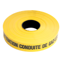 Ruban avert. 0,15mmx40mmx250m Ja/Nr ' Att. conduite gaz'