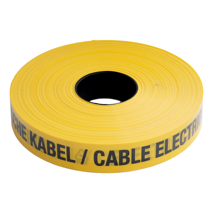 Ruban avert. 0,15mmx40mmx250m ja/nr ' câble électr.'