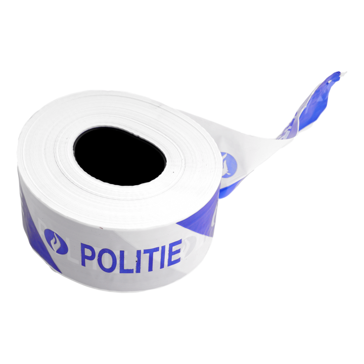 Ruban de balisage  80x500 Bl/Bc 'POLITIE' + logo