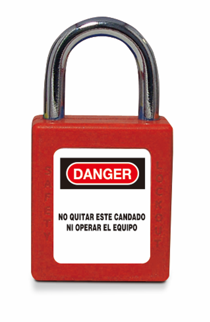 ABS security padlock red