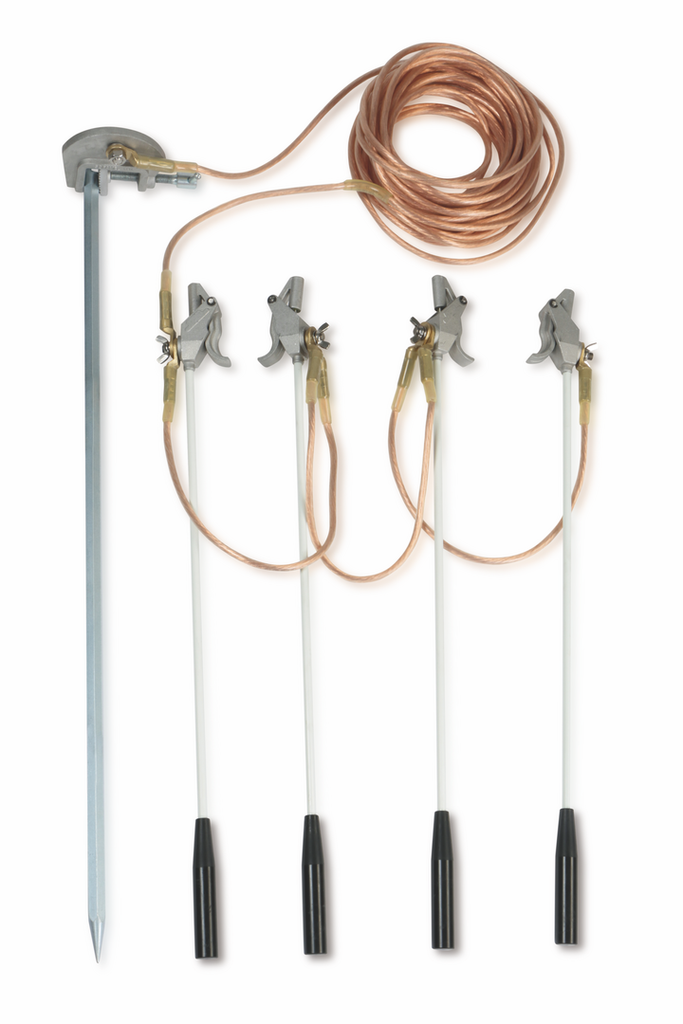 Earthing equipment for LV overhead lines