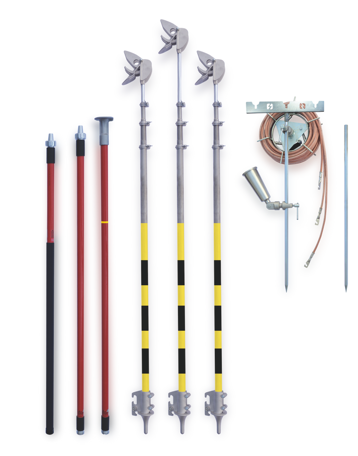 Earthing equipment for overhead lines 8KA/1s