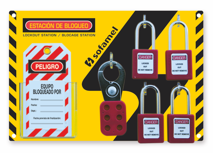 Lockout station - full 300x210mm