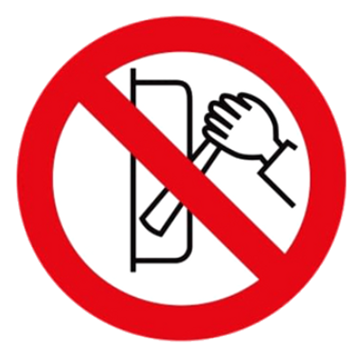 Rundes Schild, Alu, 210mm, "Manoeuvring forbidden"