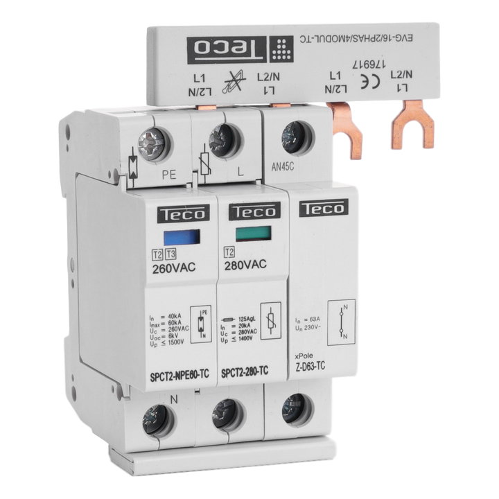 Type 2 parafoudre Teco 1p+N + peigne