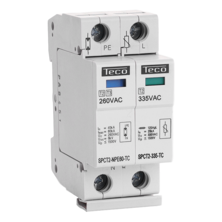 Type 2 overspanningsbeveiliger Teco 1p+N 335V