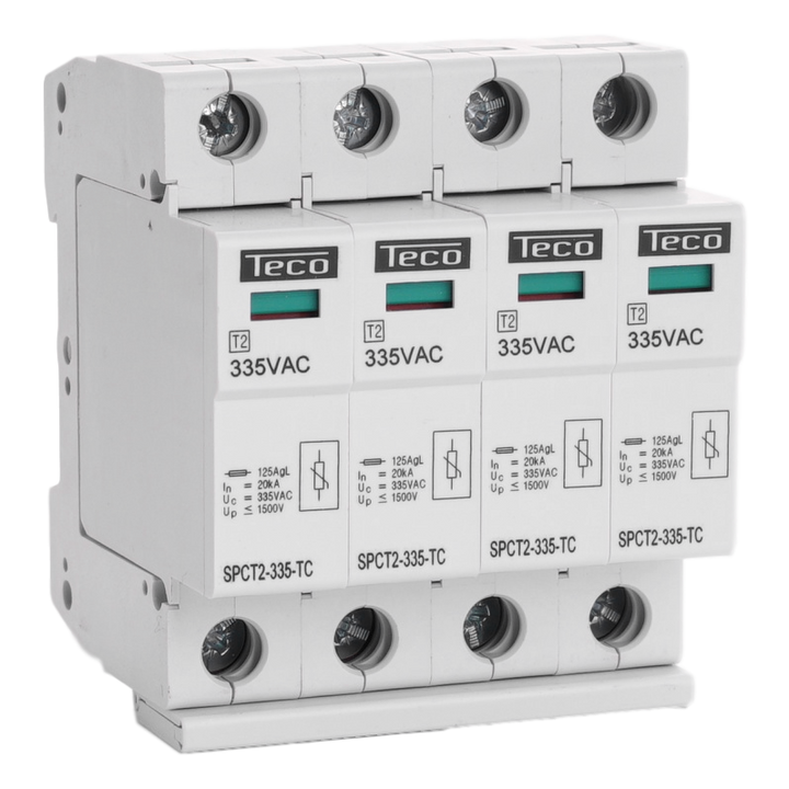 Plug-in surge arrester type 2 4p 335Vac 4x20kA