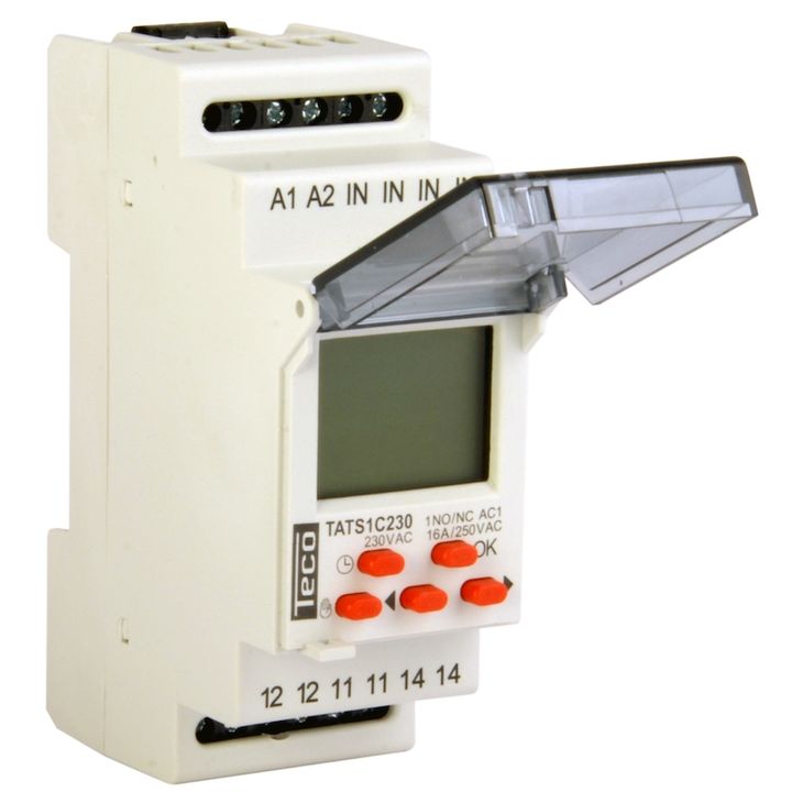 Horloge digitale astronomique Teco 1 inv. 16A 230V pile rempl.