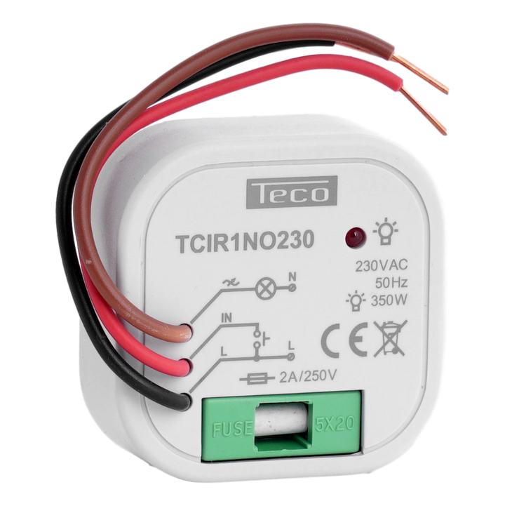 Afstandschakelaar Teco 230Vac 1.5A 1no voor inbouw