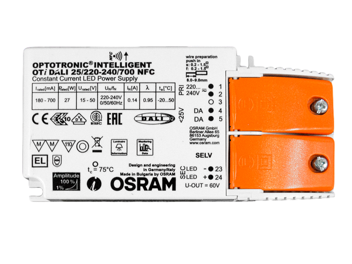 DALI Driver OSRAM 500 mA TECO KUANA S (2 st) + trekontlast.